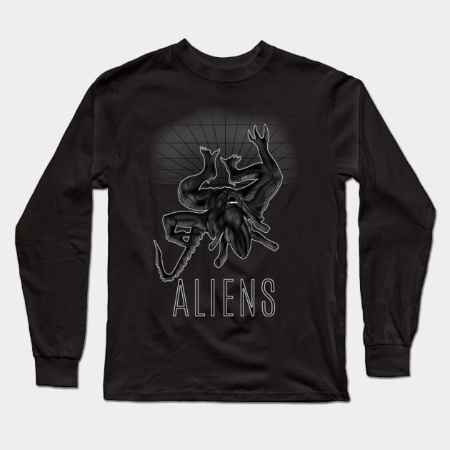 They're in the room, Aliens Xenomorph Long Sleeve T-Shirt by Alien Dropship